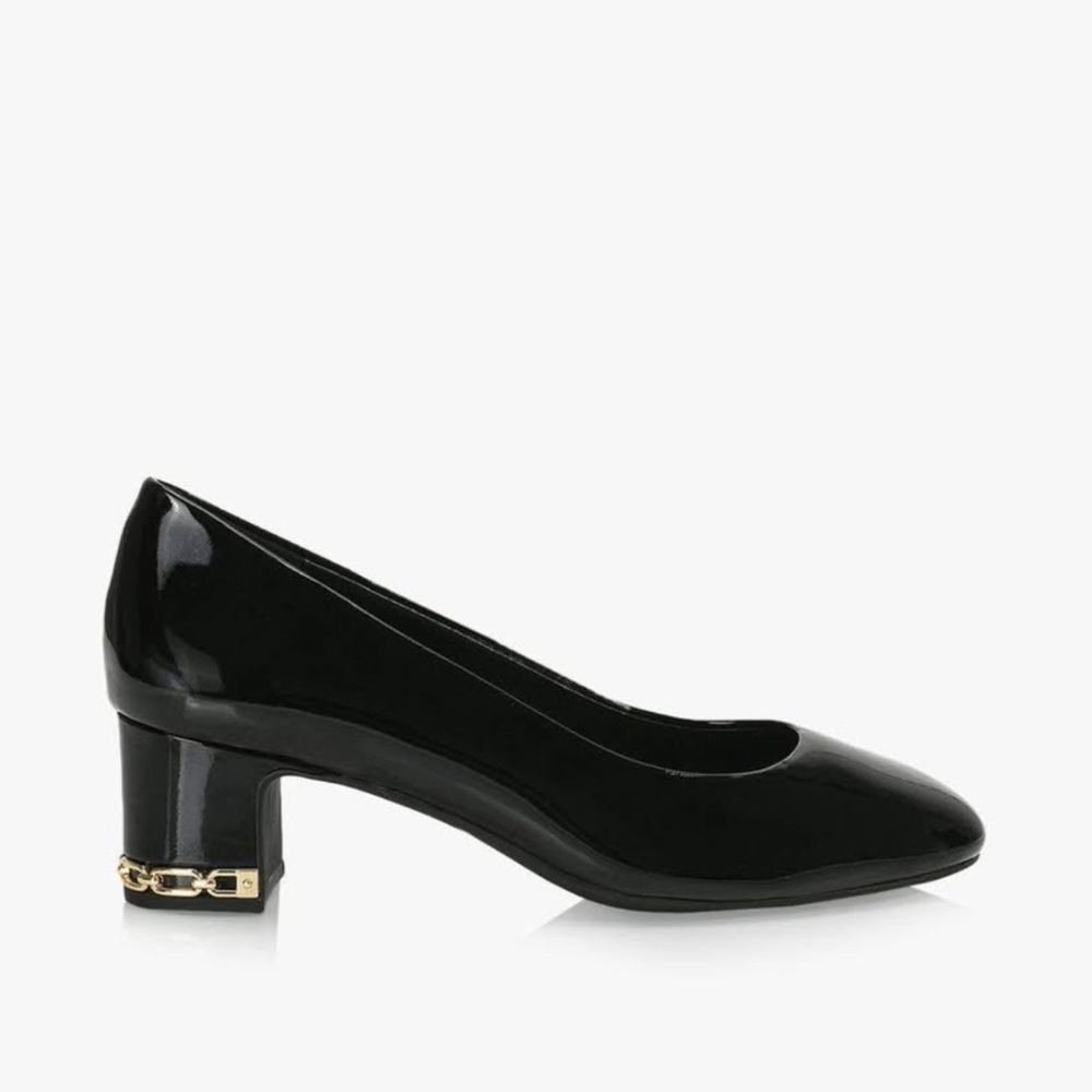 Michael Kors Black Patent Mid Heel